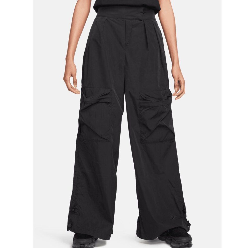 Nike Sportswear Tech Pack Women's Repel Pants Wide Leg Black Pink Size XS